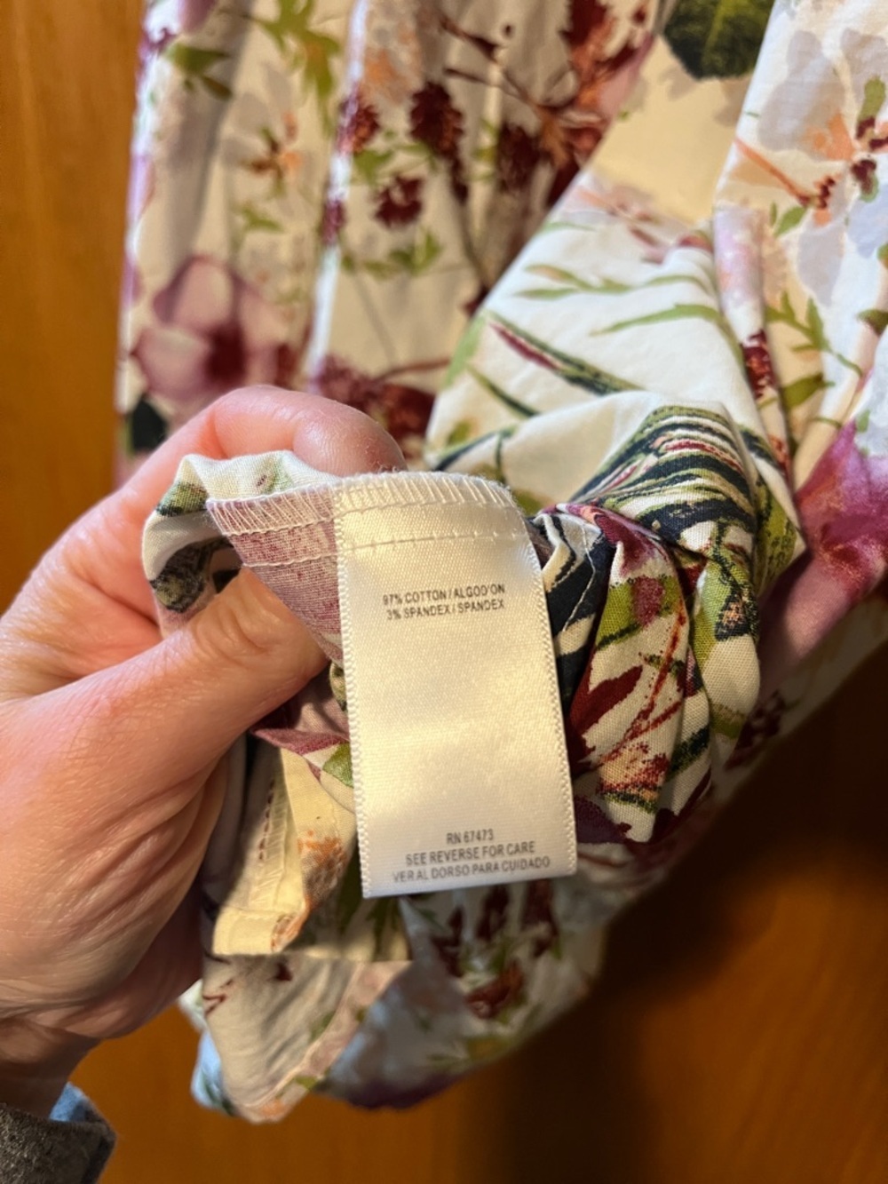 Maison Tara Purple & Green Floral Smocked Puff-Sleeve Dress - Picture 6 of 8